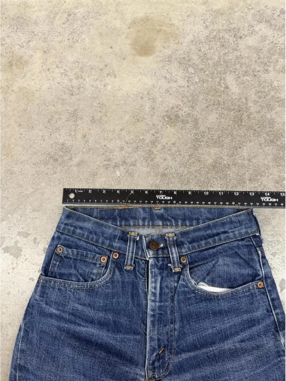 vintage levis 505 blue straight leg made in usa jeans size 27 x 30